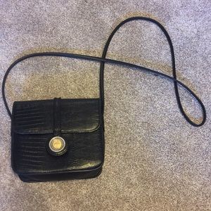 *SOLD* Black textured over the shoulder purse